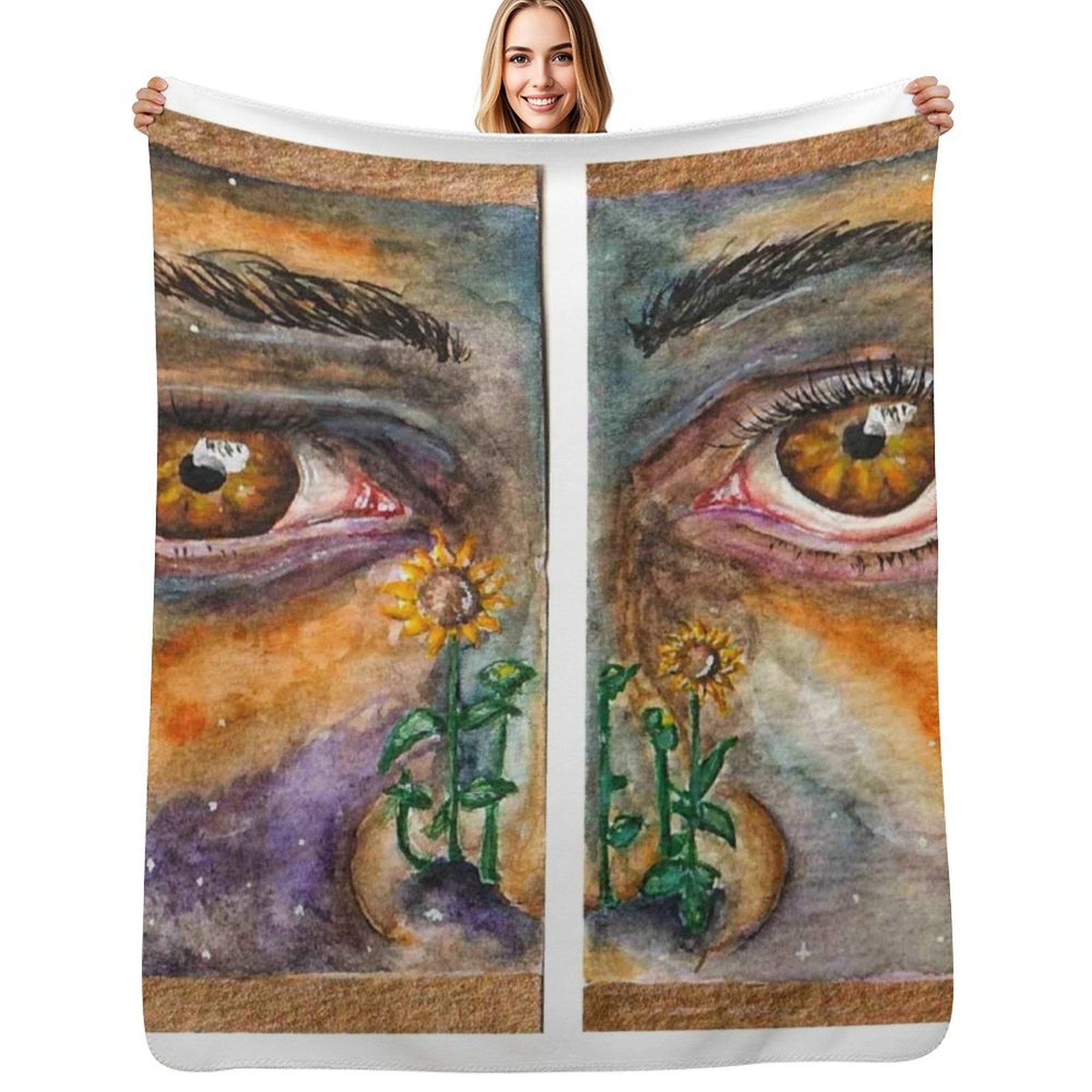 Space Sunflowers Kuscheldecke, – Space Blanket Heavy Bewertung und Preis