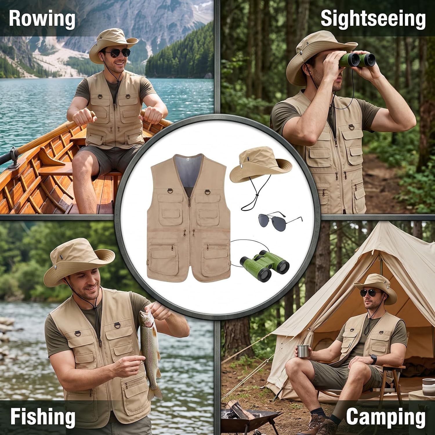 4-teiliges Safari-Kostüm-Set f – Zoo Outdoor Adventure Set Bewertung und Preis
